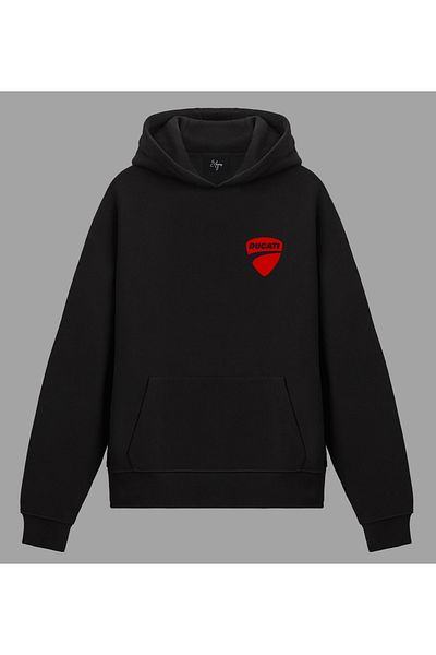 Edizen Φούτερ Ducati Panigale V4 SP2 Premium Hoodie Unisex Oversize 100% βαμβακερό μαύρο φούτερ με κουκούλα