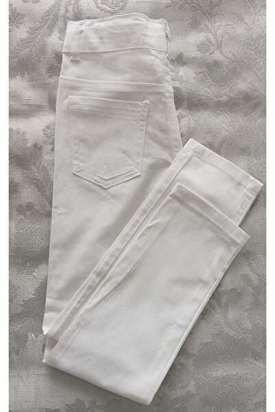 MOD10 Beli Ayarlanabilir Beyaz Pantolon