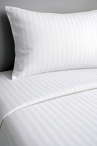 Setekshome Σετ Παπλωματοθήκη Βαμβακερή Σατέν Ριγέ Διπλό