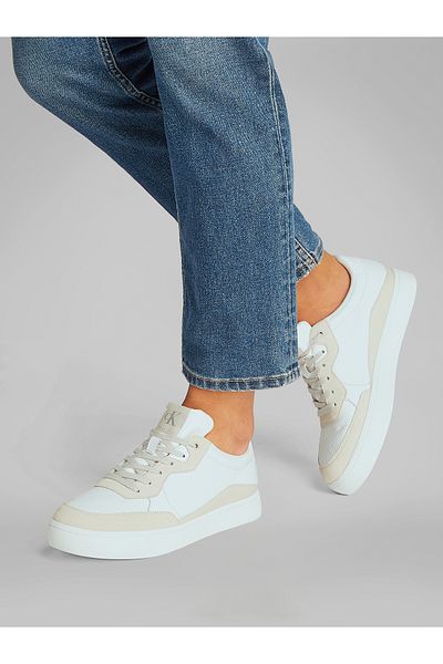 Calvin Klein Calvin Klein Men Bright White & Turtle Dove Classic Cupsole Mg Wn Sneakers