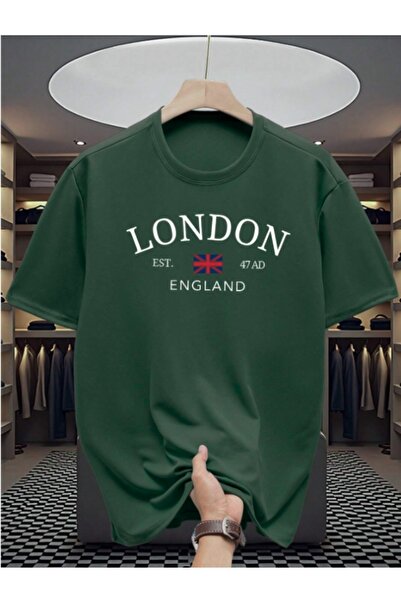 MOONBULL Men's London England Printed Oversize T-Shirt