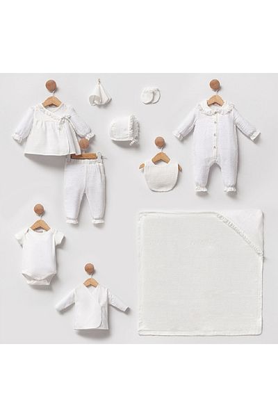 Cassiope Organic Cotton 10-Piece Baby Girl Hospital Release Set Newborn