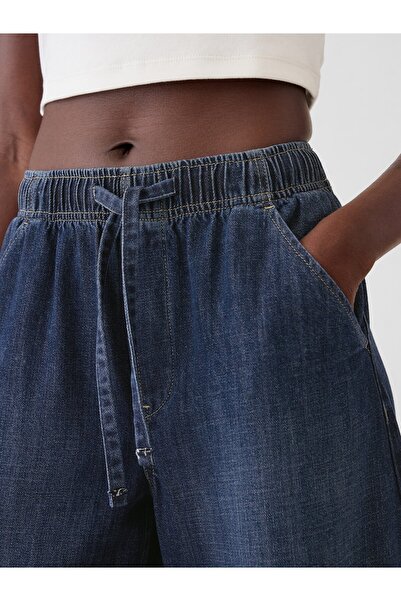 GAP Kadın Lacivert Mid Rise Easy Horseshoe Jean Pantolon