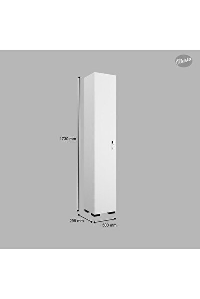 Modilayn Tek Kapak 5 Raflı Dolap
