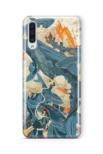 Multitronic حافظة شفافة مطبوعة بتصميم الحوت متوافقة مع هاتف Samsung Galaxy A5...