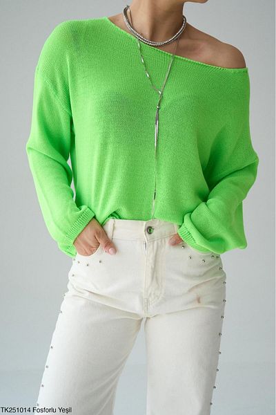 Litesa Women's Boat Neck Oversize Slim Solid Sweater