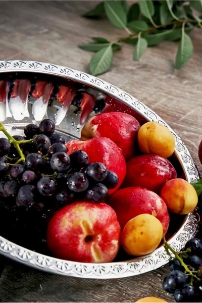 abnturk Salata Meyve Tabağı Mısır Kasesi 24 Cm Derinlik 4Cm-430 Paslanmaz Çelik