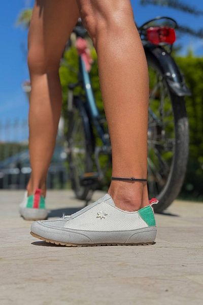 Güneşkızı Guki35 Women's White Daily Comfortable Vegan Soulmate Sneaker