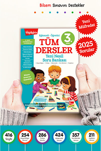 Dikkat Atölyesi Yayınları 3. Sınıf Tüm Dersler Yeni Nesil Soru Bankası