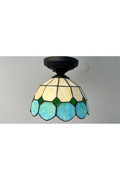 yüceeller Tavan vitray avize 25cm (10") YEŞİL