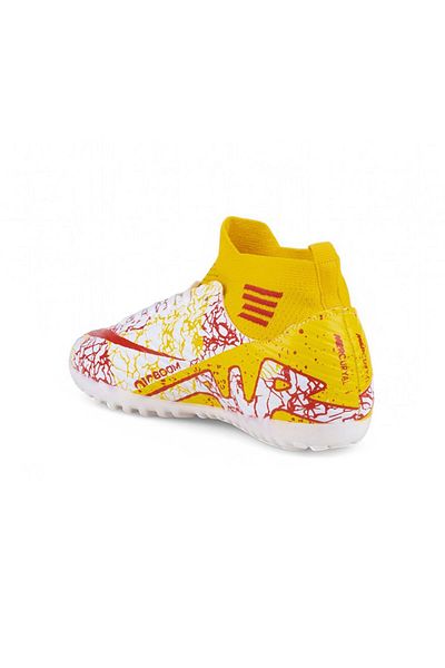 LALİGA High Top White Red Pattern Astroturf Football Shoes