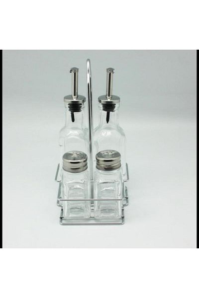 Ün-Ev 4-Piece Oil Bowl, Vinegar Bowl, Salt Bowl, Pepper Bowl Set