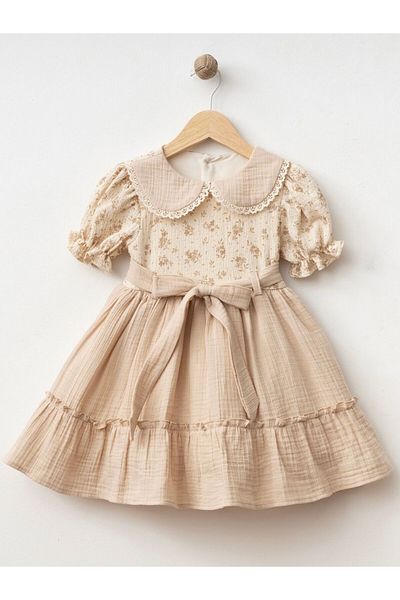 Cherrys Bebek Floral Muslin Girl's Dress