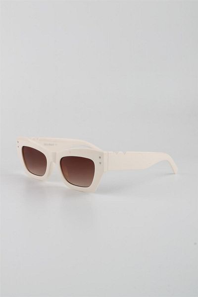 Silvio Monetti Women's White Sunglasses with Uv400 Gradient Filter - G24Sm8002R06