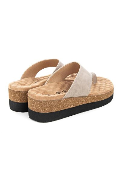 Muya Hora 34226-045 Ανατομική Σόλα Σαγιονάρες Γυναικείες Παντόφλες Κρέμα 36-40