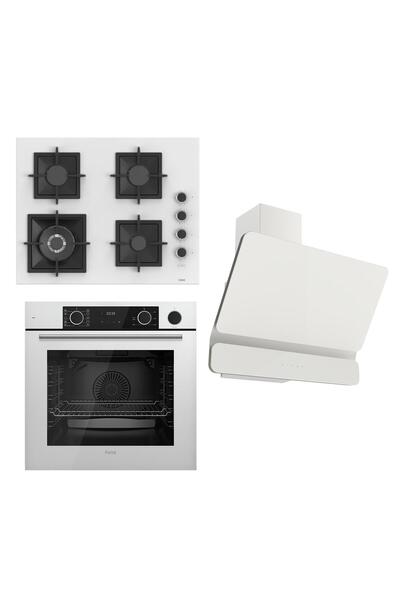 Ferre FLAMEART SC Serisi Beyaz Set (SC406-WFA + XE64CB +D081 ) - 65 cm'lik Ka...