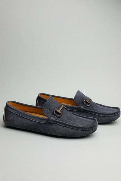 Gondol Ανδρικό κλασικό loafer από γνήσιο δέρμα, Navy Blue Μοντέλο No: 46