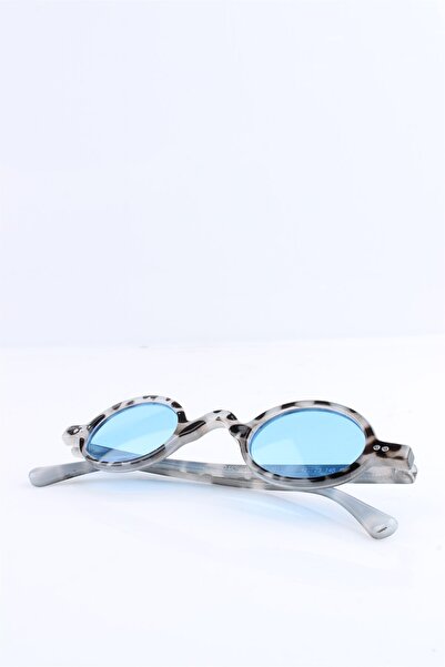 Silvio Monetti Unisex Leopard Blue Glass Uv400 Sunglasses Silvio Monettı - 3sm5928r007