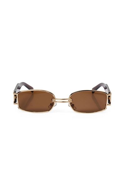 G Sport POLO Women's Retro Rectangular Glasses Brown Glass Without Ring