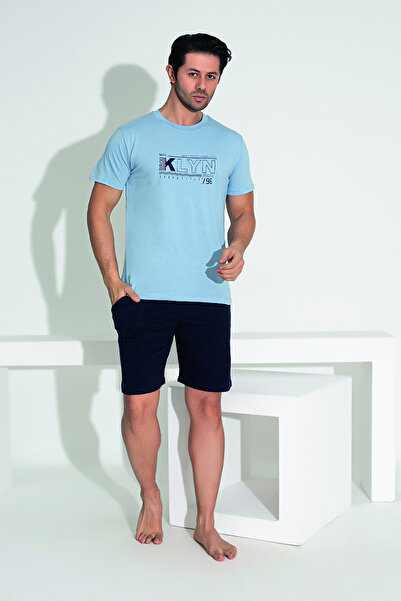 REMSA Male Shorts-Tshirt Pajama Set Blue 25254