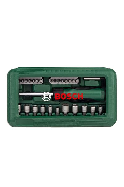 Bosch مجموعة مقابس مفك براغي مكونة من 46 قطعة 2607017377