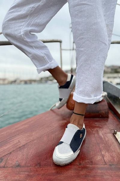 Güneşkızı Guki35 Women's Navy Blue Daily Comfortable Vegan Sail Sneaker