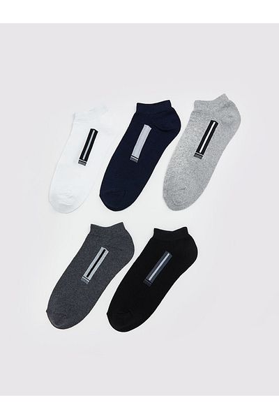 LC Waikiki Men's 5-pack Cotton Booties Socks