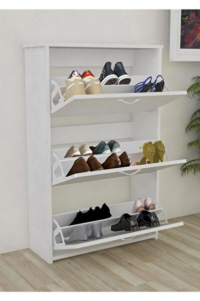 Modilayn Duser Kapaklı Ayakkabılık Dolabı 3 Kapaklı Ayakkabı Dolabı