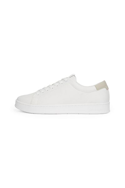 Calvin Klein Calvin Klein Men White & Feather Gray Low Top Sneakers