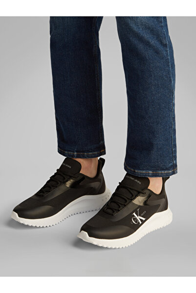 Calvin Klein Calvin Klein Men Black & Bright White Eva Runner Low Sneakers