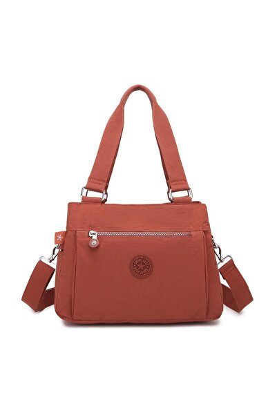 SMART BAGS Krinkıl Kumaş Kadın Omuz Çantası Smart Bags 1125 Kiremit