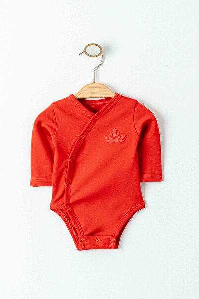 Minimus Yenidoğan Kız ve Erkek Bebek Badi Organik Uzun Kollu Pamuklu Body