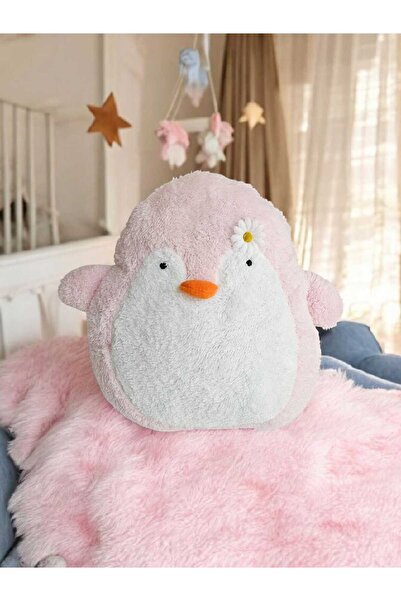 hey me: lisa Sevimli Peluş Pembe Penguen Yastık 40 cm, Uyku Arkadaşı, Oyuncak...
