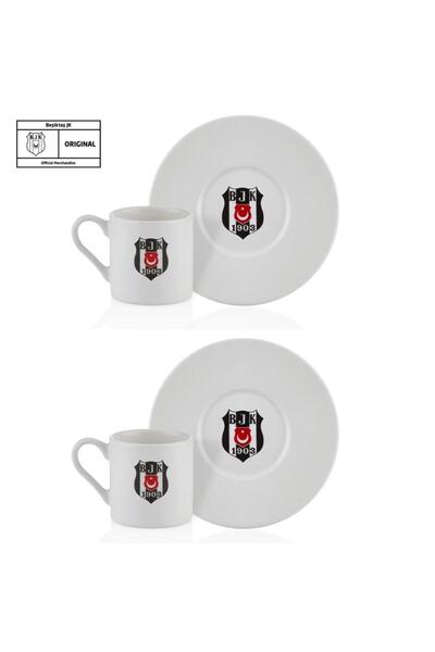 Beşiktaş Neva Lisanslı Arma Logo 2li Kahve Fincan Takımı