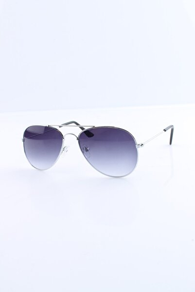 Silvio Monetti Çocuk Organik Camlı Uv400 Siyah Gümüş Erkek Çocuk Güneş Gözlüğ...