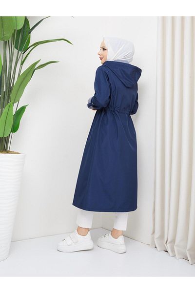 Dabenti women style Γυναικεία Μακριά Καμπαρντίνα με ριγέ σόλα