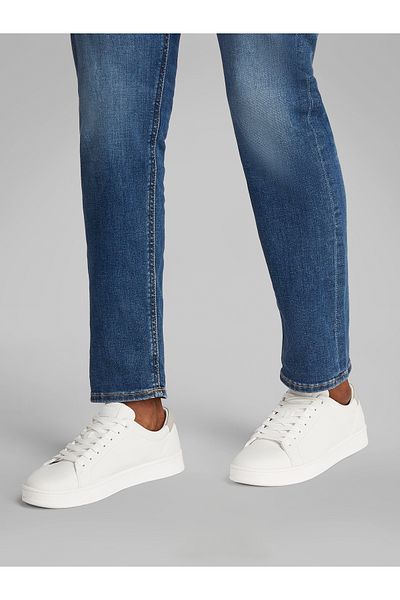 Calvin Klein Calvin Klein Men White & Feather Gray Low Top Sneakers