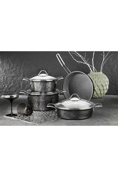 Brioni Copper 7 Piece Cookware Set Platinum Pl11101