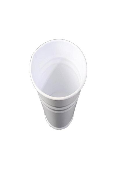 SALMANLI Messan White Bucket Table Top Trash Can