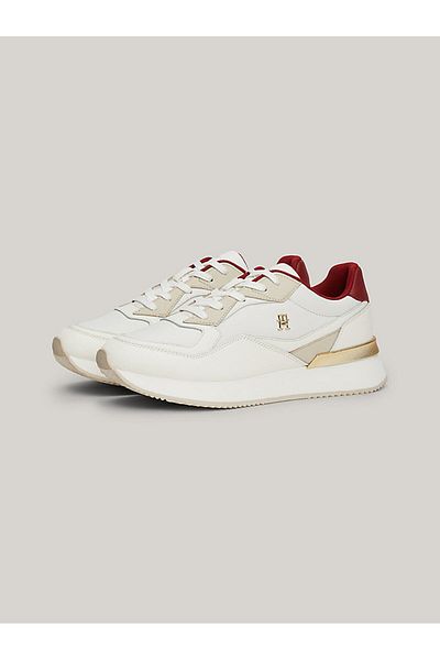 Tommy Hilfiger White Sneaker - Brand Logo, Lace-up, Non-Slip Sole, Daily Use, FW0FW08203-0F5