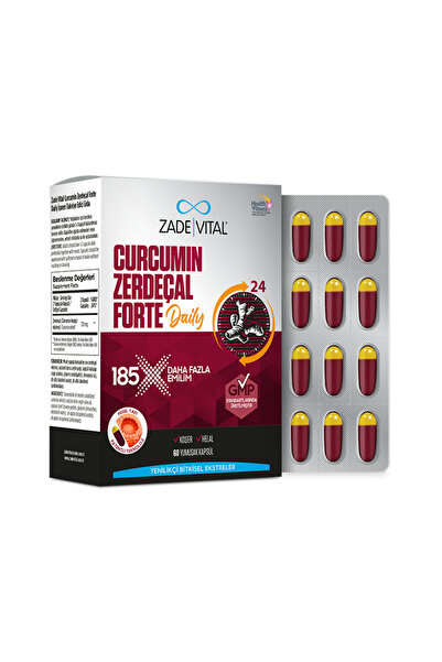 Zade Vital Curcumin Turmeric Forte Daily 60 Soft Capsules - (Skt: 12/2027)