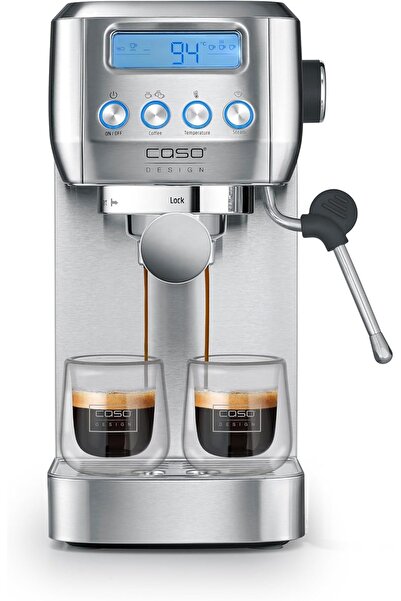 Caso Espressogourmet Crema 20 Bar Espresso Machine Stainless Portafilter with Milk Frother