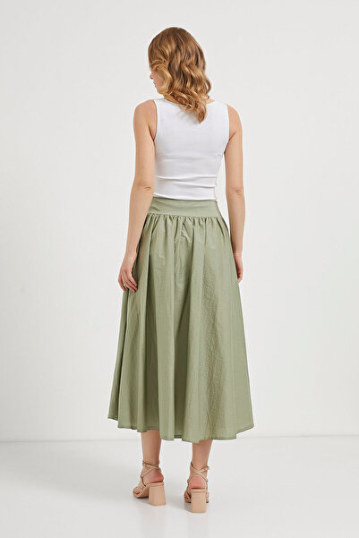 Arma Life Fusta lungă kaki pliată premium cu fermoar pentru femei