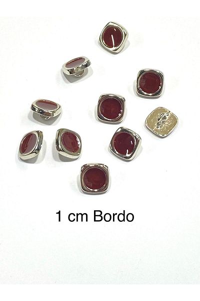 karantuhafiye Blouse Shirt Button / Set of 10 /02737 / Silver Burgundy