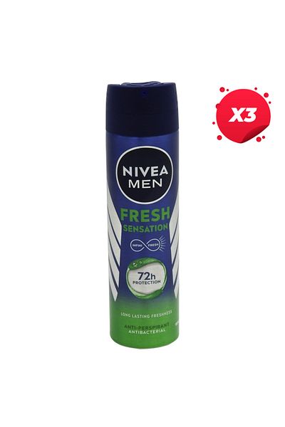 NIVEA X3 - NIVEA ANTIPERSPIRANT DEO 150ML MEN FRESH SENSATION