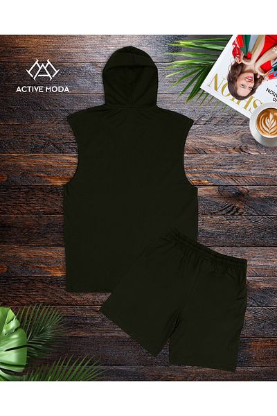 ACTIVE MODA Men's Sports Tank Top - Stripe Printed Sports Sü Turk, 2 Oversize Cotton