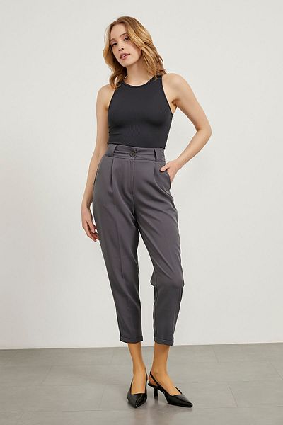 Arma Life Γυναικεία Μπλούζα Basic Crew Neck Stretchy Crop με λουράκι