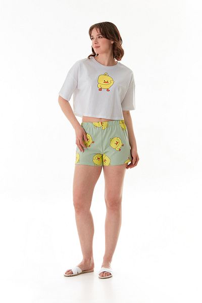 Fulla Moda Sada oversize pyžama s potiskem Chick Shorts
