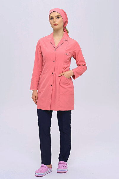 TIPTEKS Kadın Hastane Okul Temizlik Personel İş Önlüğü Pantolon Ve Boneli Üçl...