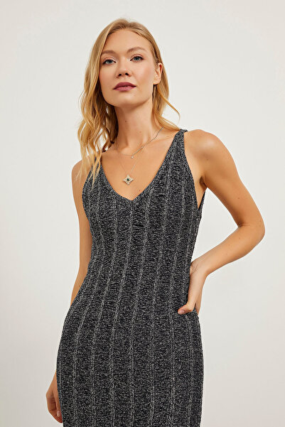 Arma Life Жіноче плаття з прозорим декольте та довгими бретелями